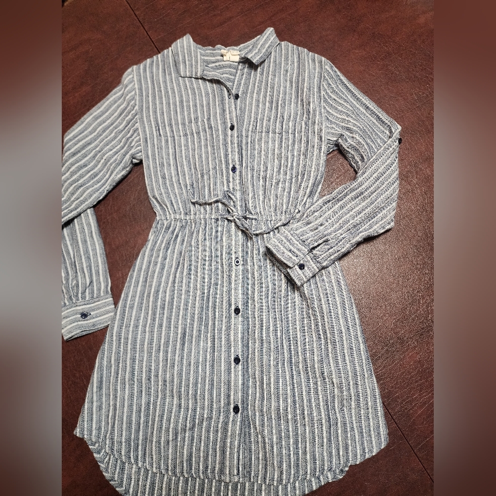 Japna striped long sleeve shirt mini dress Sz S